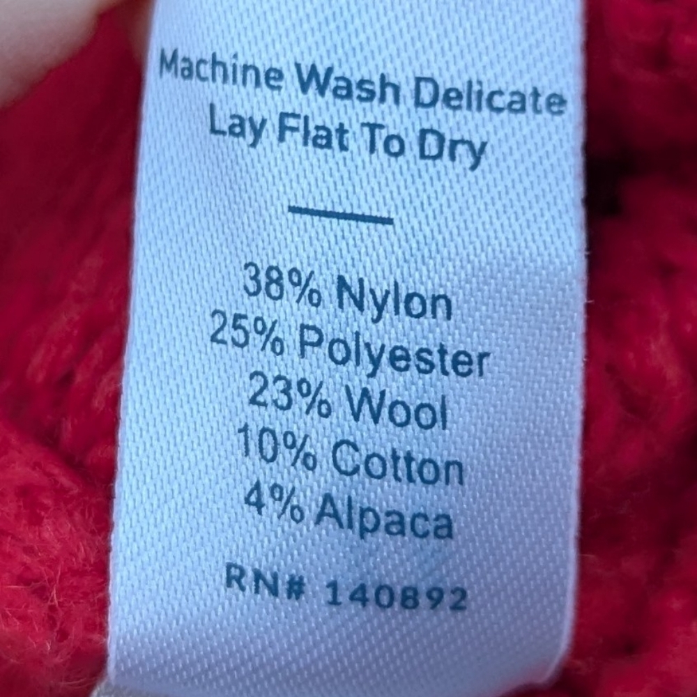 Marine Layer Archive Fair Isle Alpine Sweater Red M Wool Alpaca Blend - Picture 5 of 10